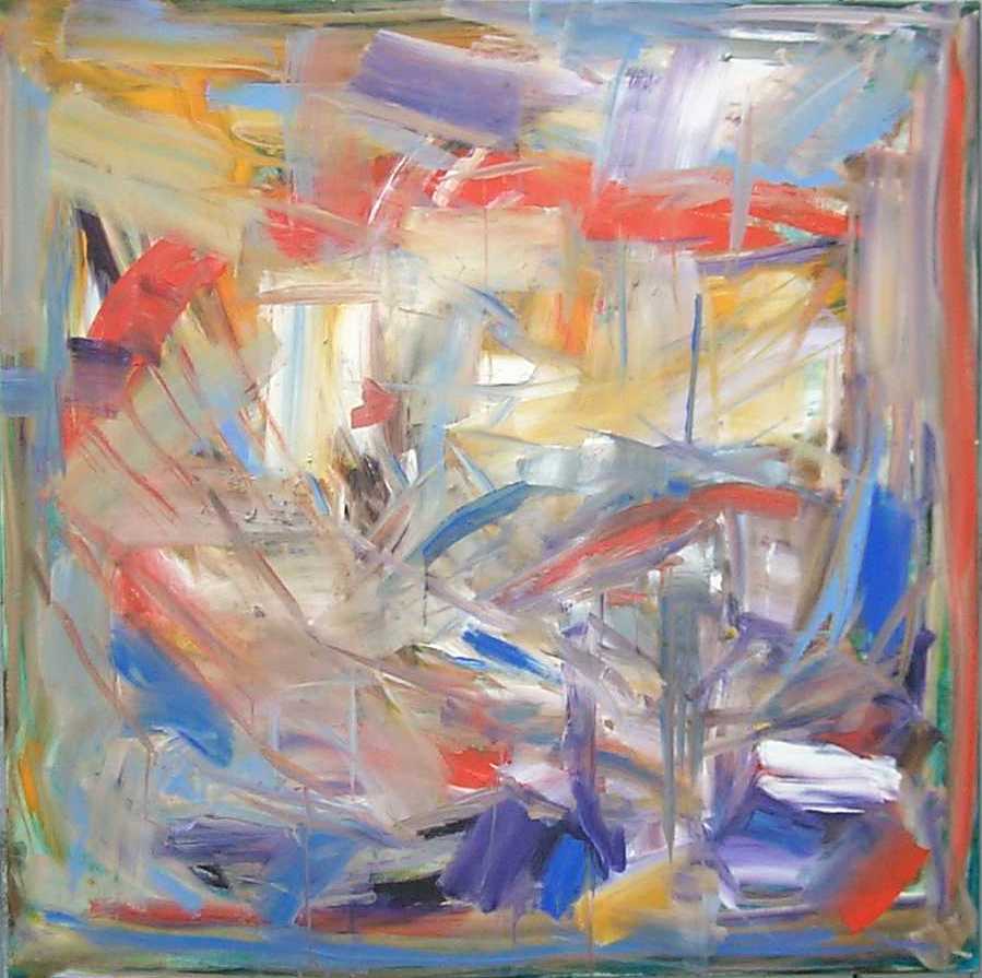 "G�nie sans bouillir" - Santos Duval - Acrylique sur toile - 100 x 100 cm - Mai 99